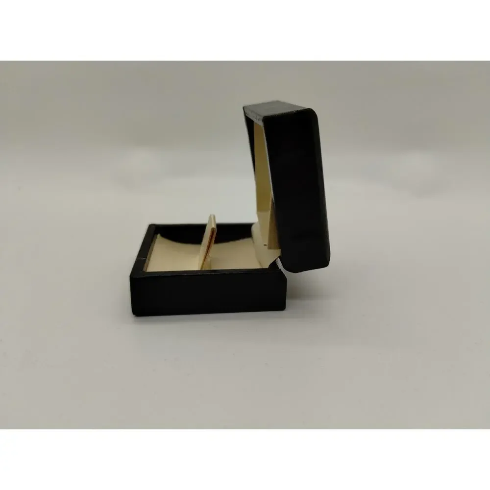 Small Shields Pin/Brooch Presentation Box - Faux Black Leather